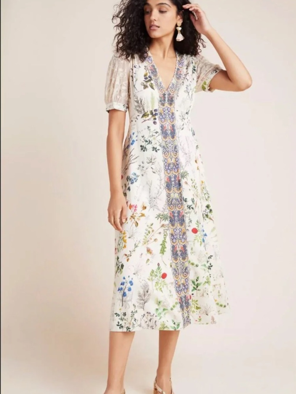 Anthropologie Geisha Designs Floral Dress Size Small